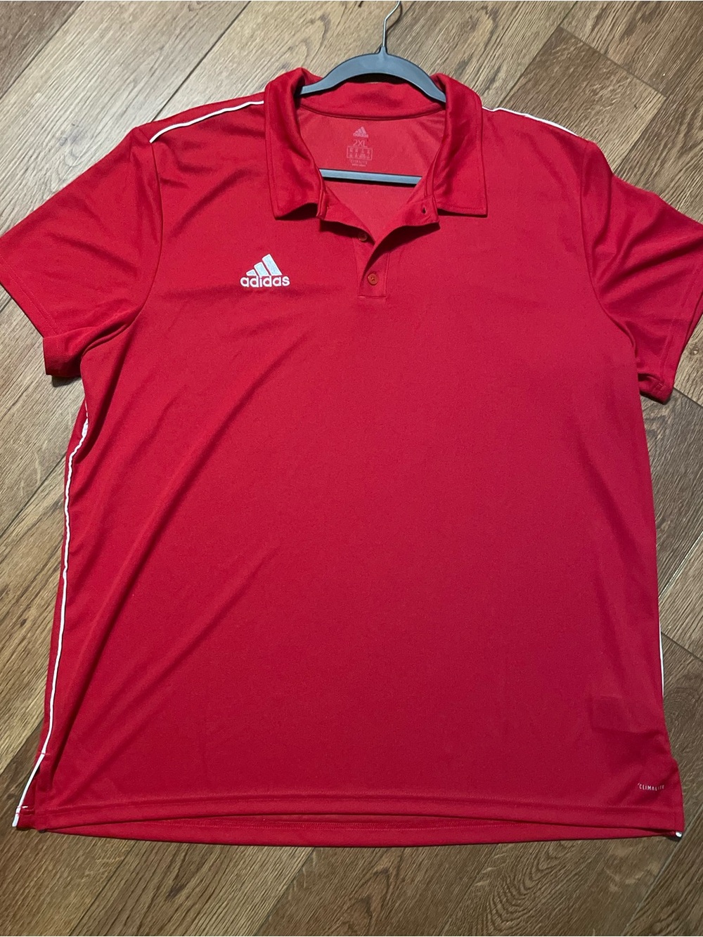 Adidas Men's Red Polo Performance Shirt